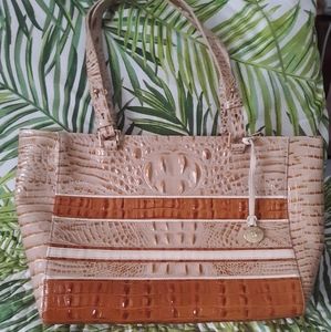 NWT Brahmin Medium Arno Croc-Embossed Leather Tote